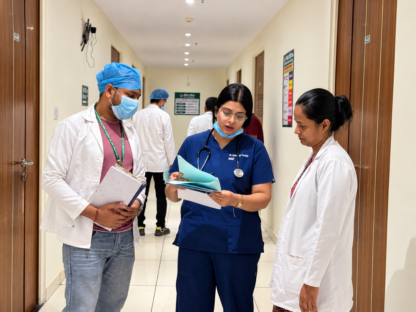 Hospital Team Reviewing Patient Documents