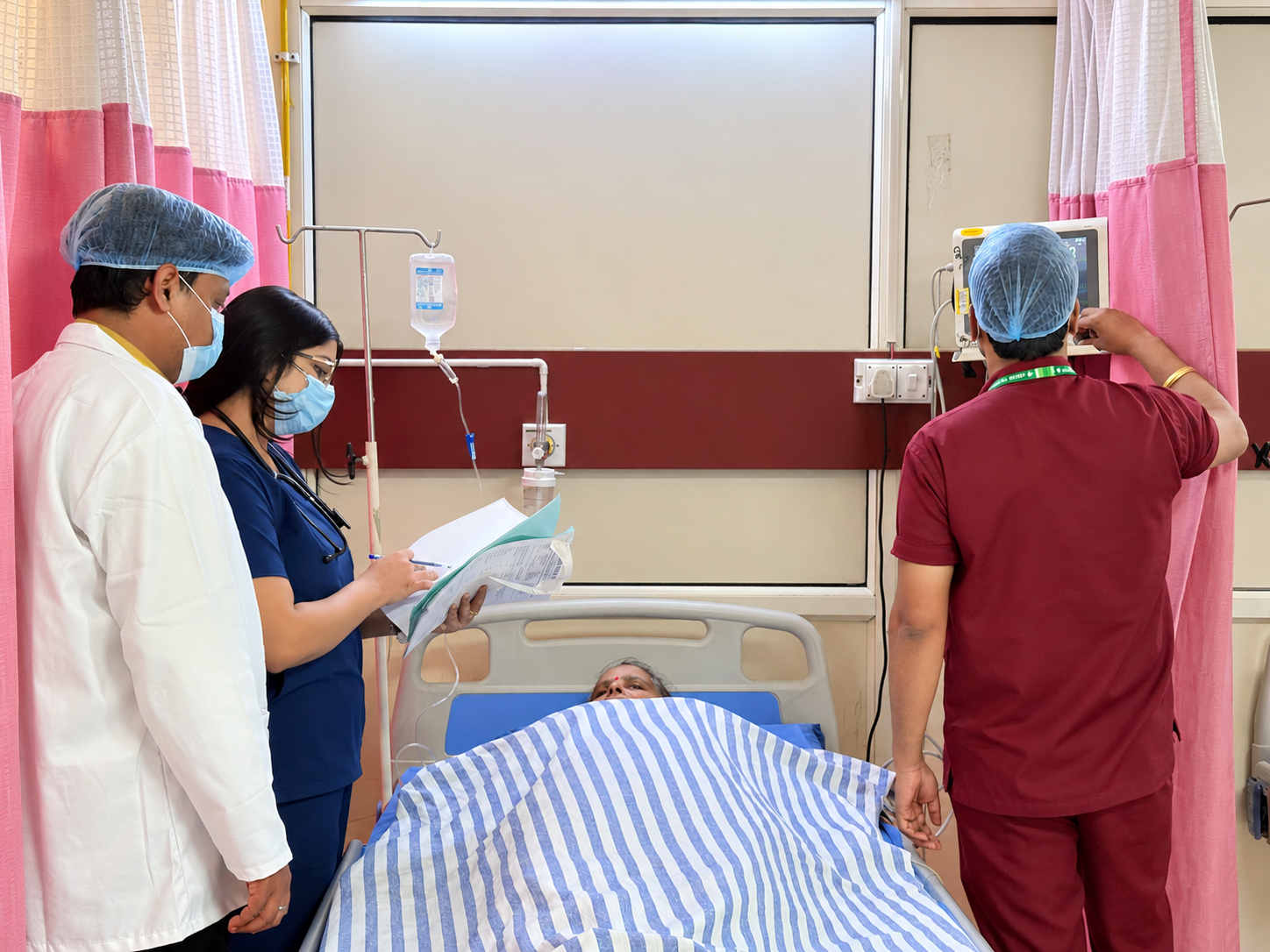 Hospital Ward Rounds with Medical Staff