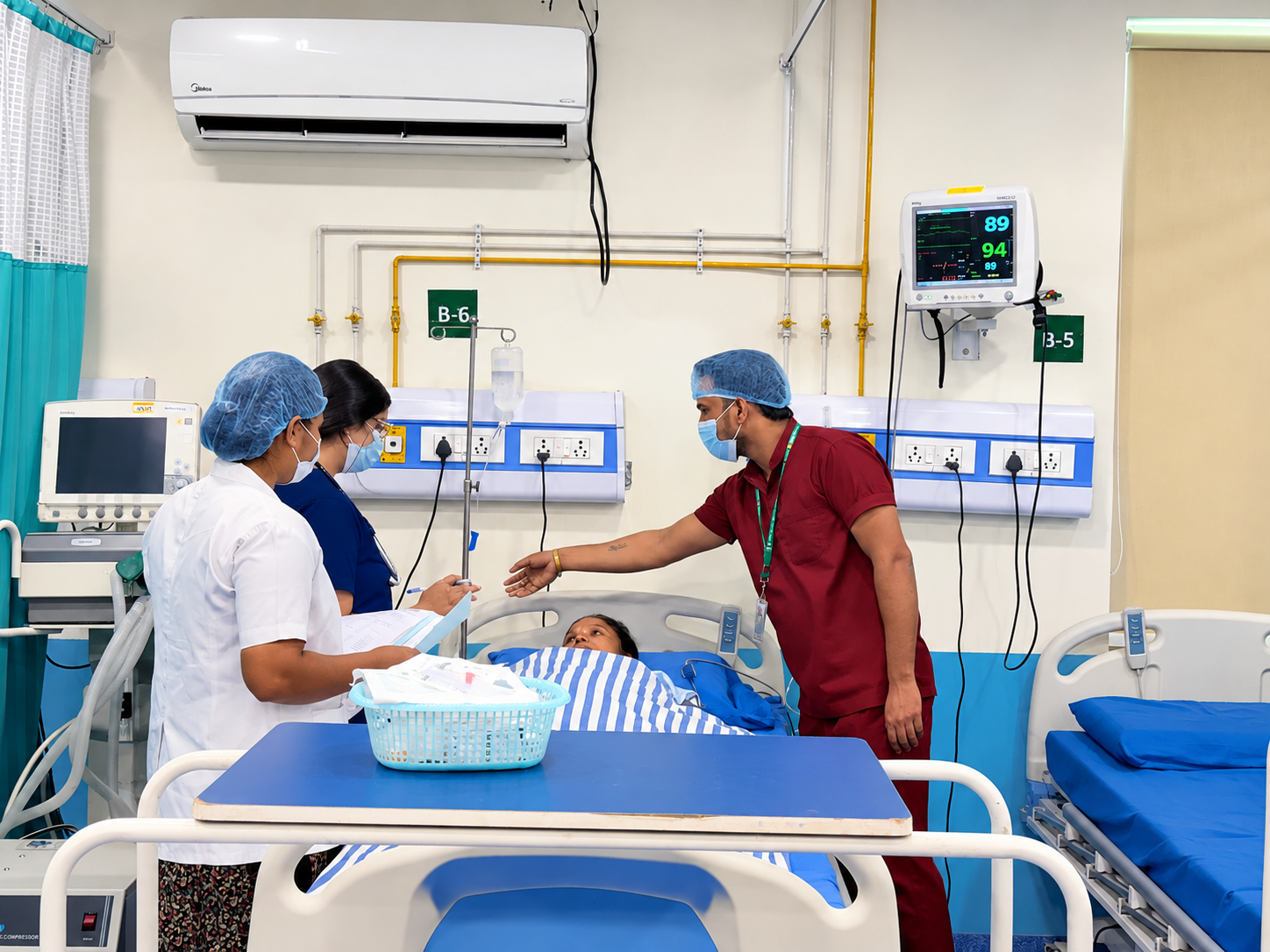 ICU Care Team at Bedside